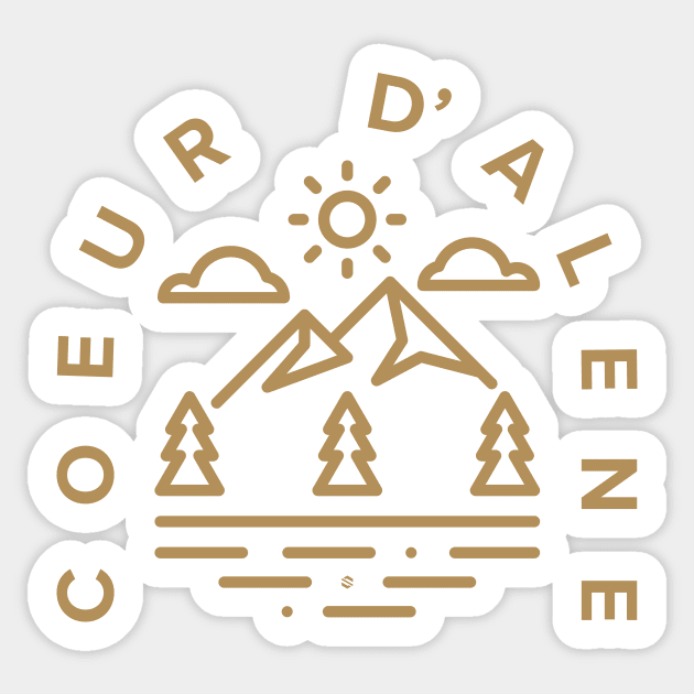 CDA Lake Line Art Sticker by SkySlate